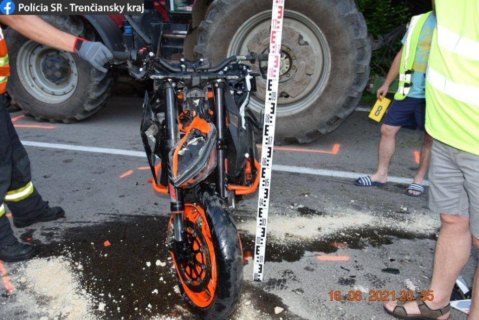 FOTO: Tragická dopravná nehoda si vyžiadala život 35-ročného motocyklistu
